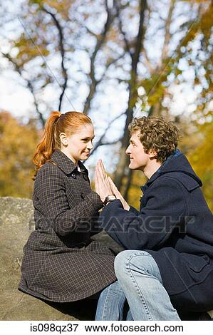 Couple in park View Large Photo Image Stock Photo - Couple in park. Fotosearch