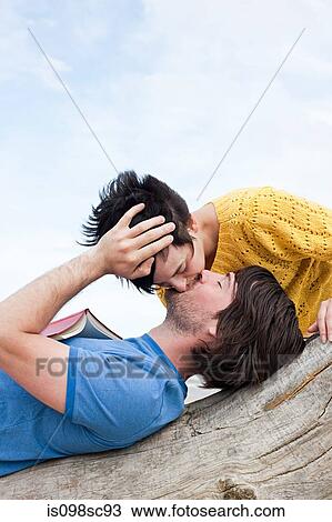 Couple kissing View Large Photo Image Stock Image - Couple kissing. Fotosearch
