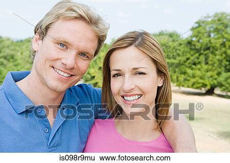 Couple outdoors View Large Photo Image Stock Photograph - Couple outdoors. Fotosearch