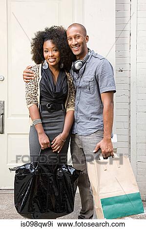 Stock Image - Couple smiling. Fotosearch