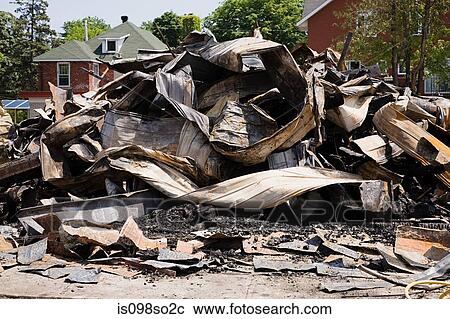 Stock Image - Demolished building. Fotosearch