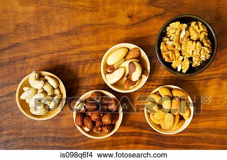 Dishes of nuts View Large Photo Image Picture - Dishes of nuts. Fotosearch