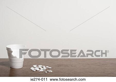 Disposable cup in pieces View Large Photo Image Stock Image - Disposable cup in pieces. Fotosearch