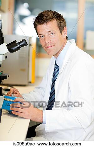 Stock Image - Doctor in laboratory. Fotosearch