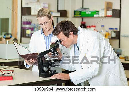 Picture - Doctors in laboratory. Fotosearch
