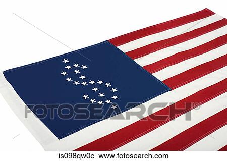 Stock Image - Dollar sign on american flag. Fotosearch