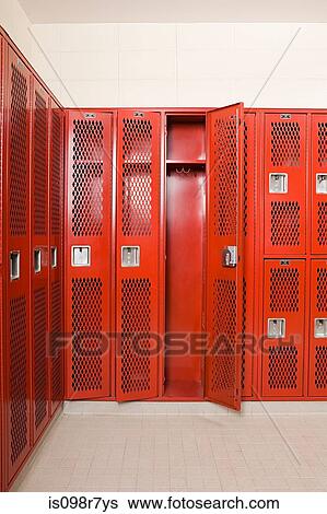 Empty locker room View Large Photo Image Stock Photograph - Empty locker room. Fotosearch