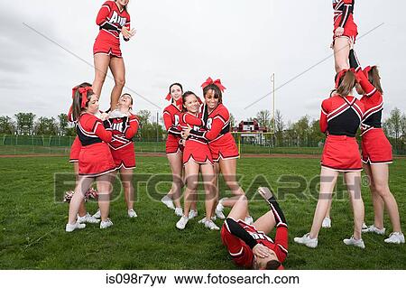 Fallen cheerleader View Large Photo Image Stock Photo - Fallen cheerleader. Fotosearch
