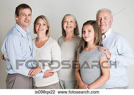 Stock Image - Family portrait. Fotosearch