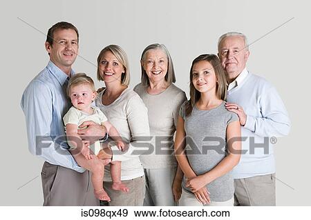 Stock Photo - Family portrait. Fotosearch