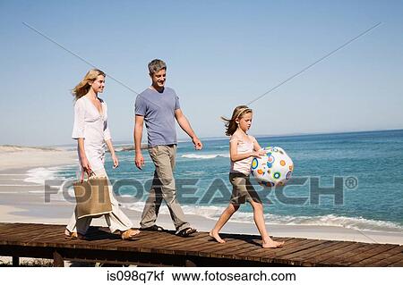Family walking on beach View Large Photo Image Stock Image - Family walking on beach. Fotosearch