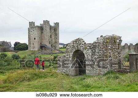 Father and daughter at Trim Castle, County Meath, Ireland View Large Photo Image Stock Photo - Father and daughter at Trim Castle, County Meath, Ireland. Fotosearch
