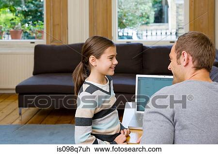 Stock Image - Father and daughter. Fotosearch