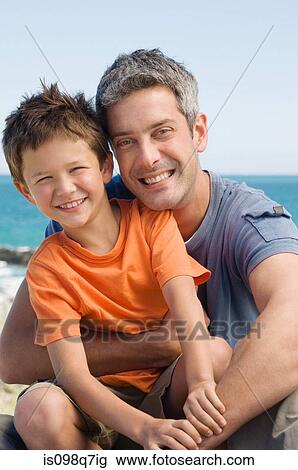 Stock Image - Father and son. Fotosearch