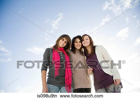 Female friends, portrait View Large Photo Image Picture - Female friends, portrait. Fotosearch