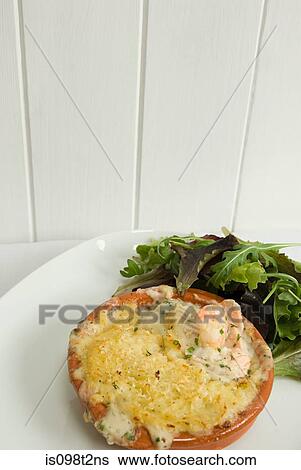 Fish pie with prawns View Large Photo Image Stock Photograph - Fish pie with prawns. Fotosearch