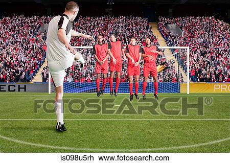 Football taking a free kick View Large Photo Image Stock Image - Football taking a free kick. Fotosearch