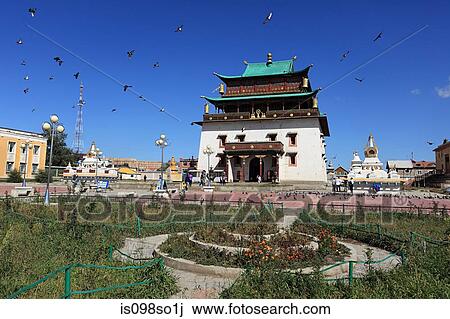 Gandan monastery View Large Photo Image Stock Image - Gandan monastery. Fotosearch