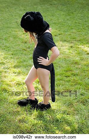 Stock Photography - Girl dressed as cat. Fotosearch