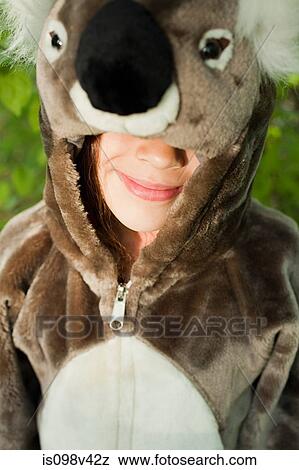Girl dressed as koala View Large Photo Image Stock Photo - Girl dressed as koala. Fotosearch