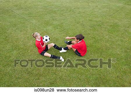 Girls doing soccer practice View Large Photo Image Stock Photo - Girls doing soccer practice. Fotosearch