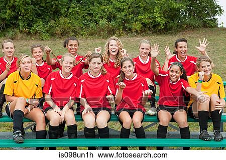 Girls soccer team View Large Photo Image Stock Image - Girls soccer team. Fotosearch