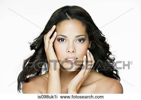 Stock Image - Glamorous hispanic woman. Fotosearch