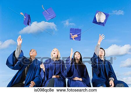 Stock Image - Graduating high school students. Fotosearch