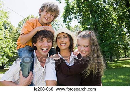 Stock Photo - Happy family. Fotosearch