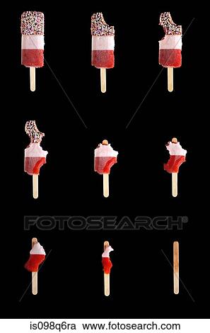 Ice lolly being eaten View Large Photo Image Stock Image - Ice lolly being eaten. Fotosearch