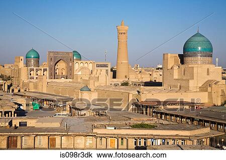 Kalon Minaret and mosque in Bukhara View Large Photo Image Stock Image - Kalon Minaret and mosque in Bukhara. Fotosearch