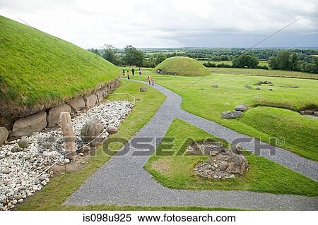 Stock Photography - Knowth passage tomb complex, Bru Na Boinne, Ireland. Fotosearch
