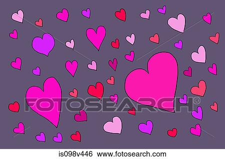 Large number of heart shapes, illustration View Large Photo Image Stock Photograph - Large number of heart shapes, illustration. Fotosearch