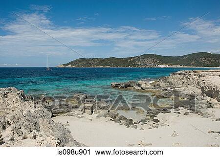 Las Salinas beach, Ibiza View Large Photo Image Stock Image - Las Salinas beach, Ibiza. Fotosearch