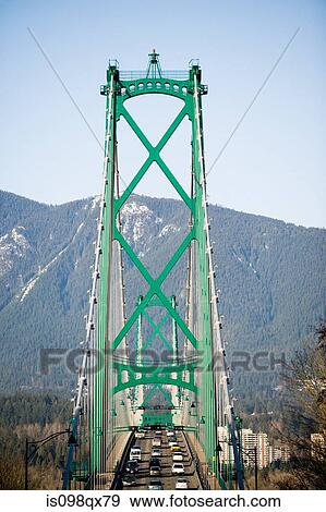 Stock Photo - Lions gate bridge vancouver. Fotosearch