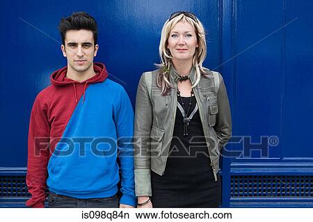 Picture - Man and woman outdoors. Fotosearch