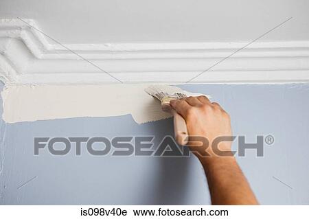 Man painting wall View Large Photo Image Stock Image - Man painting wall. Fotosearch
