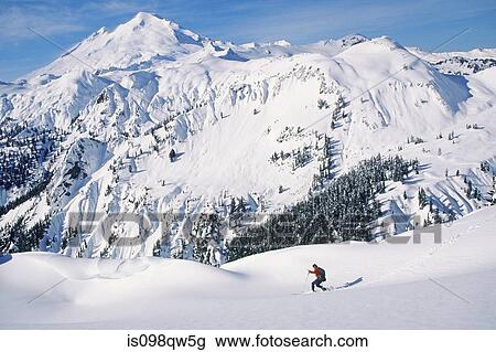 Man ski touring at artist's point View Large Photo Image Stock Image - Man ski touring at artist's point. Fotosearch