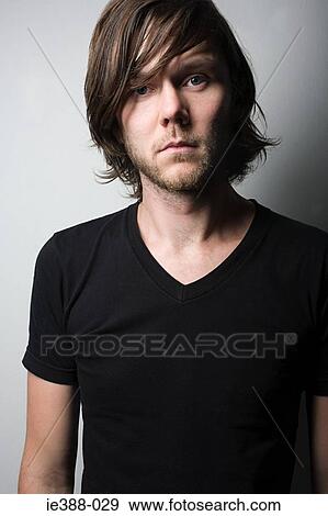 Stock Photo - Man with long hair. Fotosearch