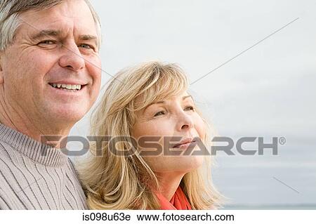 Stock Image - Mature couple outdoors. Fotosearch