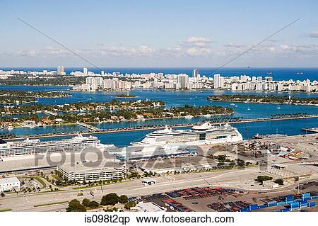 Miami harbor View Large Photo Image Stock Photography - Miami harbor. Fotosearch