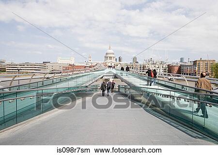 Picture - Millennium bridge london. Fotosearch