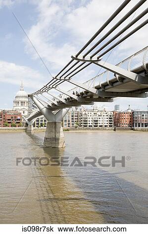 Millennium bridge london View Large Photo Image Stock Image - Millennium bridge london. Fotosearch