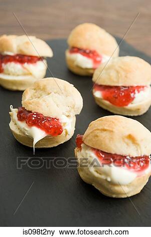 Miniature scone canapes View Large Photo Image Stock Photo - Miniature scone canapes. Fotosearch