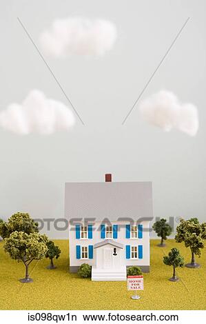 Picture - Model of house for sale. Fotosearch