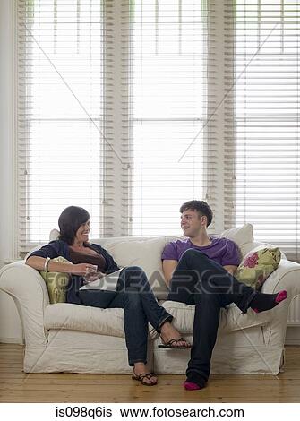 Stock Photograph - Mother and son talking. Fotosearch