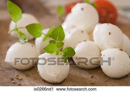 Mozzarella and herbs View Large Photo Image Stock Image - Mozzarella and herbs. Fotosearch