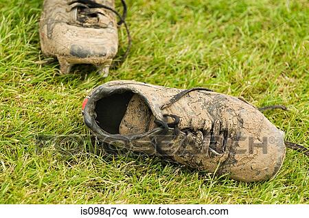 Muddy football boots View Large Photo Image Stock Photography - Muddy football boots. Fotosearch
