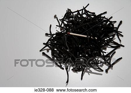 New match on a stack of burnt matches View Large Photo Image Stock Photo - New match on a stack of burnt matches. Fotosearch