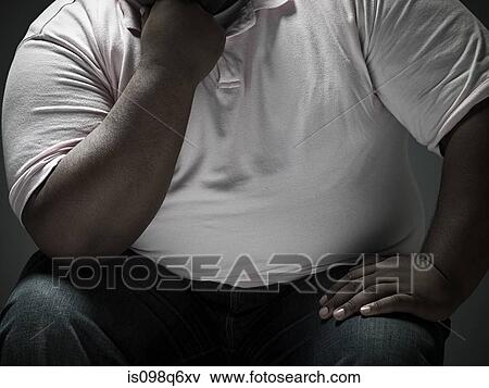 Stock Photo - Overweight man. Fotosearch